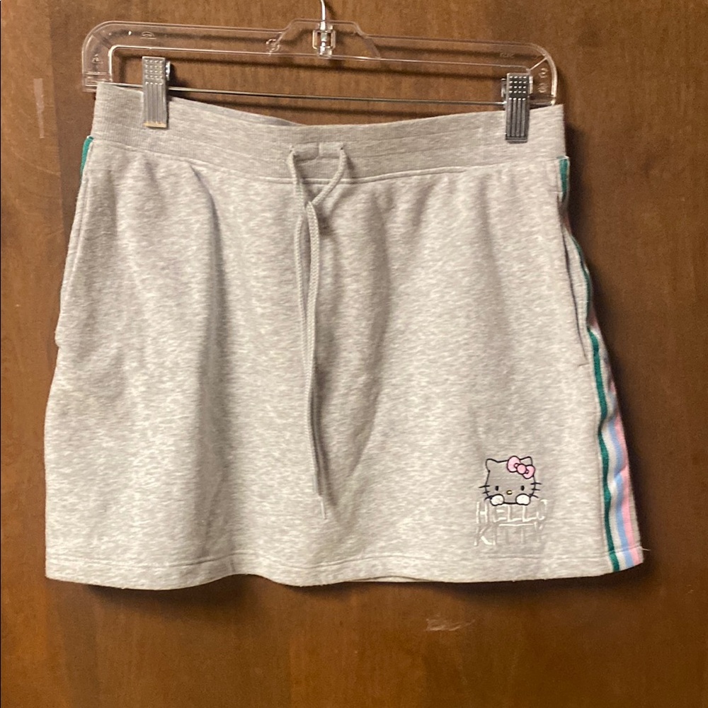 Hello Kitty Gray Mini Skirt with Pink and Blue Accents